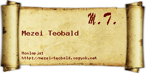Mezei Teobald névjegykártya